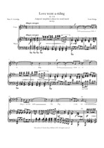Bridge, Frank - Love Went A-Riding (E major, low key, 'simplified'/adapted for small hands)